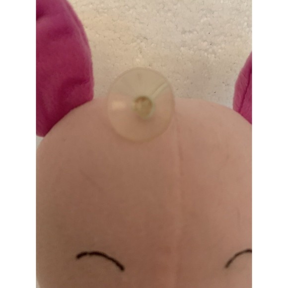 Disney Pink Plush Baby Piglet Large Head Bib 7" Hanging Suction Cup Stuffed Toy - Picture 10 of 12